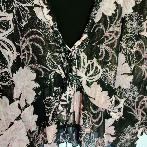 ⭐ Studio 1940 Open Front 2 pc Lightweight Cardigan Set Floral Women Plus 26/28W - Picture 10 of 10